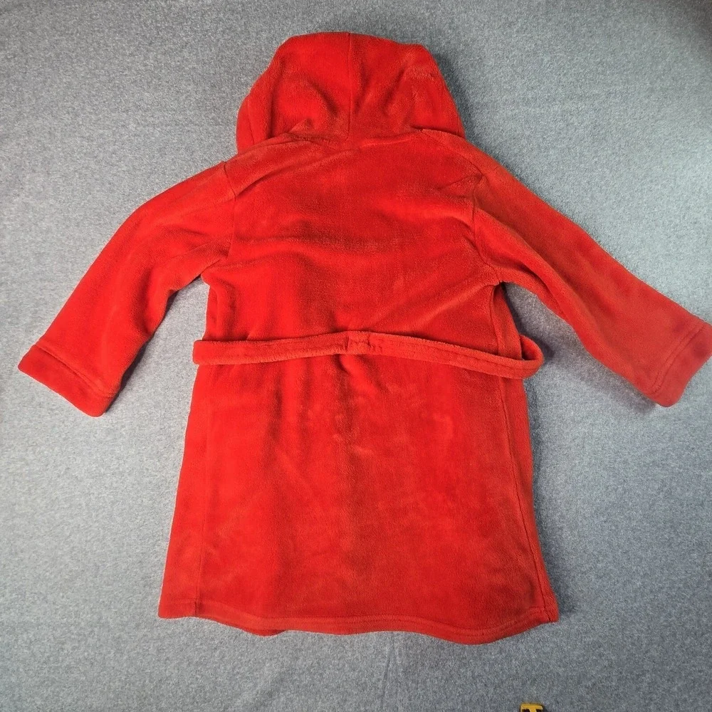M&M's World Bathrobe Kids Size‎ 7/8 Red Hooded Fleece Character Robe Novelty